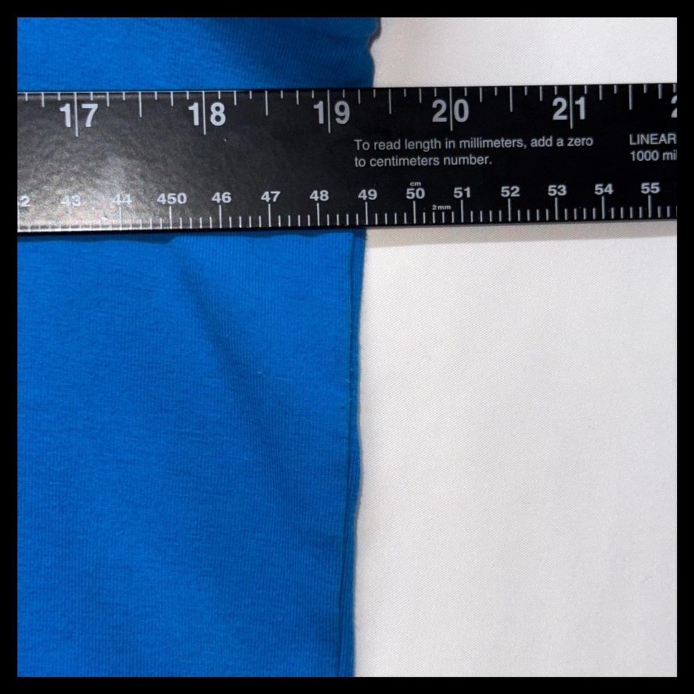Chico's T-Shirt Women Size 2 Blue Short Sleeve Cotton Spandex Casual Basic Tee - Picture 4 of 7